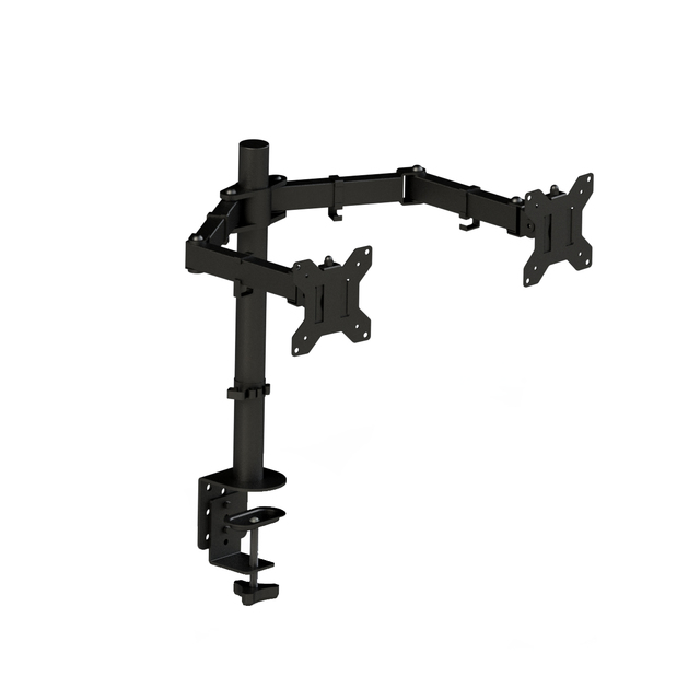 Dual Double Arms Monitor Mount Stand for 14"-27"