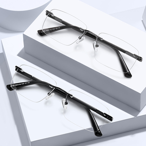 MS 91726 người đàn ông mới của kính quang học nhà máy trực tiếp sáng bóng không khung kính mắt không Vành kính biểu tượng tùy chỉnh Thời trang Khung - Product Image 2