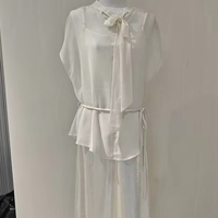 Nouvelle Collection Été 2026 : Ensemble Deux Pièces Femme Vintage en Chiffon Uni – Blouse et Robe Nuisette