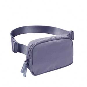 Free Sample Custom 2-Way Zipper Unisex <b>Belt</b> Bag with Adjustable Strap Fanny Packs Mini Waist <b>Pouch</b> for Outdoor Hiking Running - Product Image 1