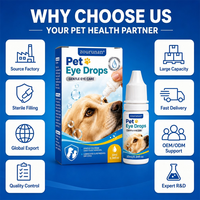Gouttes oculaires pour animaux Zourunan 10ml, acide hyaluronique, rinçage doux des yeux, soin quotidien pour chiens et chats, hygiène animale, vente en gros en marque privée