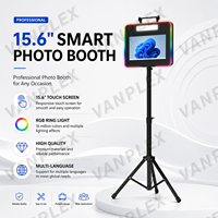 Cabina de Fotos Portátil con Pantalla Táctil de 15.6 Pulgadas, Compatible con Cámaras DSLR y Mirrorless, Ideal para Fiestas, Eventos y Activaciones Comerciales