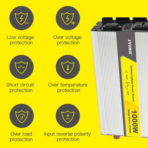 <span class=keywords><strong>Inversor</strong></span> de Corriente DC 12V/24V 110V/230V, Cargador de Batería de Litio 1000W, Onda Sinusoidal Modificada, Convertidor Monofásico para Aire Acondicionado Doméstico - Product Image 3