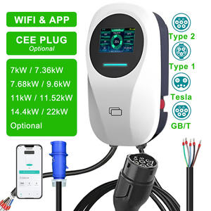 Station <span class=keywords><strong>de</strong></span> <span class=keywords><strong>recharge</strong></span> pour véhicules électriques commerciale murale <span class=keywords><strong>de</strong></span> type 2 OCPP 1.6 RFID 7kW 11kW 22kW 3 phases 32A 01 - Product Image 1