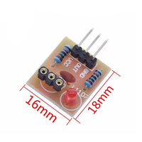 Módulo de Sensor Láser Receptor, Módulo de Sensor Láser sin Tubo Modulador, Interruptor de Relé de Nivel Alto y Bajo, Sensor Láser de 5V