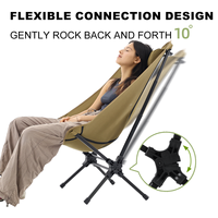 Fauteuil à bascule en aluminium à dossier haut - Léger et durable pour jardin, terrasse, détente en plein air - Prise en charge OEM/ODM