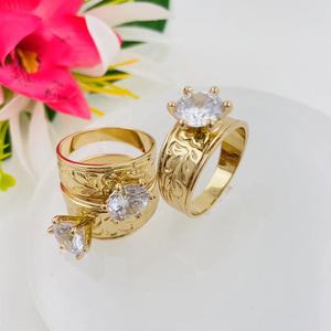 خاتم ألماس JX113C جاهز بالكامل 6 أحجام للشحن حلقة واسعة 12 مع 8 من أحجار الزيركونيا المكعّبة الكبيرة خاتم هاواي البلوميريا مجوهرات الساموان - Product Image 4