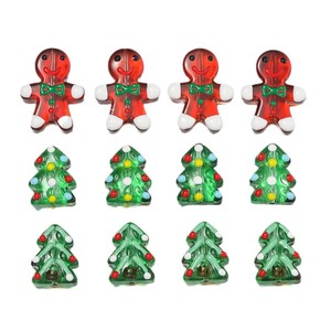 Crystal Christmas Beaded Charm Loose Beads For Diy Ornaments Hanging <b>Decorations</b> Festival Accessories - Product Image 5