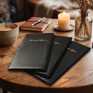 Carpeta de Cuero PU para Menús y Facturas, con Estampado Dorado y Logotipo Personalizado, para Restaurantes - Product Image 2