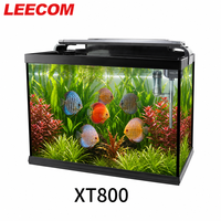 Vente directe d'usine LEECOM Aquarium carré moderne tout-en-un en verre ultra-clair, aquariums et accessoires, filtre LED