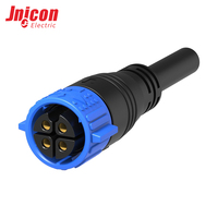 Connecteur industriel étanche IP67 M25 2+1+5 broches plaqué or 70A haute puissance en nylon pour connexions de câbles de micro-ondes