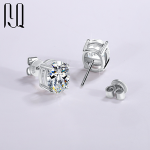 Pyq Nhiều Hình Dạng Moissanite Bông Tai 925 Cổ Điển Sterling Bạc Stud Bông Tai Cho Phụ Nữ <span class=keywords><strong>Earing</strong></span> Bộ Phụ Nữ Bông Tai - Product Image 4