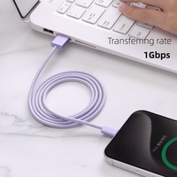 Câble USB Type-C 5V2A Charge Rapide 1M 2M Câble de Données et de Charge en Alliage d'Aluminium Tressé Durable pour iPhone 17 16