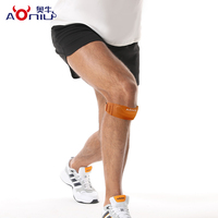 Sangle de soutien professionnelle pour genou avec coussinet en silicone amortissant, bande élastique en nylon et spandex pour le soulagement sportif