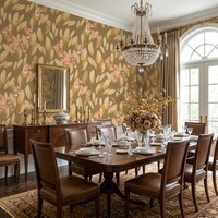 Papier peint personnalisé en aquarelle, motif olives, non tissé, émeraude foncé, feuilles et baies sans couture, pour villas haut de gamme, hôtels et maisons