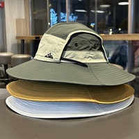 Topi Bucket Uniseks Musim Semi/Musim Panas Pelindung Sinar Matahari Cepat Kering Bernapas Tahan Angin untuk Perjalanan Luar Ruangan, Berkemah, Memancing, Mendaki