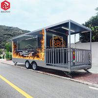 Station de crème glacée et de sandwich personnalisable pour les événements de nourriture de camion de pizza de rue Remorque de camion de nourriture haut de gamme