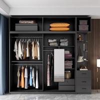 Armoires de chambre à coucher modernes en mélamine durables et personnalisables, avec tiroirs et rangements pour meubles de maison