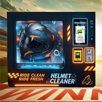 Máquina expendedora de limpieza de cascos de motocicleta con vapor sanitario, función SDK y gestión basada en la nube