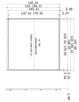 Écran LCD carré de 10 pouces, haute définition, haute luminosité, 1200x1200, panneau de commande, utilisation sur ordinateur de bureau, série professionnelle