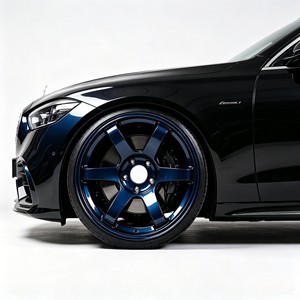 Cerchi Forgiati in Lega di Alluminio 6061 T6, Blu Metallizzato Lucido, 5 Razze, PCD Personalizzato, ET Personalizzabile, per Retrofit e Upgrade di Auto Passeggeri - Product Image 4