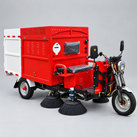 DEEPACK Aspirateur de feuilles de 2 m de large, véhicule de nettoyage autoporté 15 CV avec deux brosses pour le nettoyage des trottoirs et des rues étroites