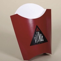 Boîtes à frites jetables porte-frites en papier kraft avec logo imprimé personnalisé pour fast-food conteneur d'emballage à emporter
