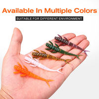 SENSOAR 73mm 1.3g 5 Couleurs Leurre Souple Artificiel TPE Ver Souple Appât de Pêche Eau Douce Eau Salée Wobbler Leurres de Pêche