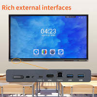 Écran Plat Interactif Tactile au Doigt 4K LCD, Tailles 65 75 85 86 98 110 Pouces, Tableaux Numériques Intelligents pour l'Enseignement Scolaire