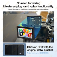 Grandnavi pour BMW moto CarPlay sortie rapide magnétique sans fil Carplay DVR enregistrement Android Auto GPS Navi Anti-vol