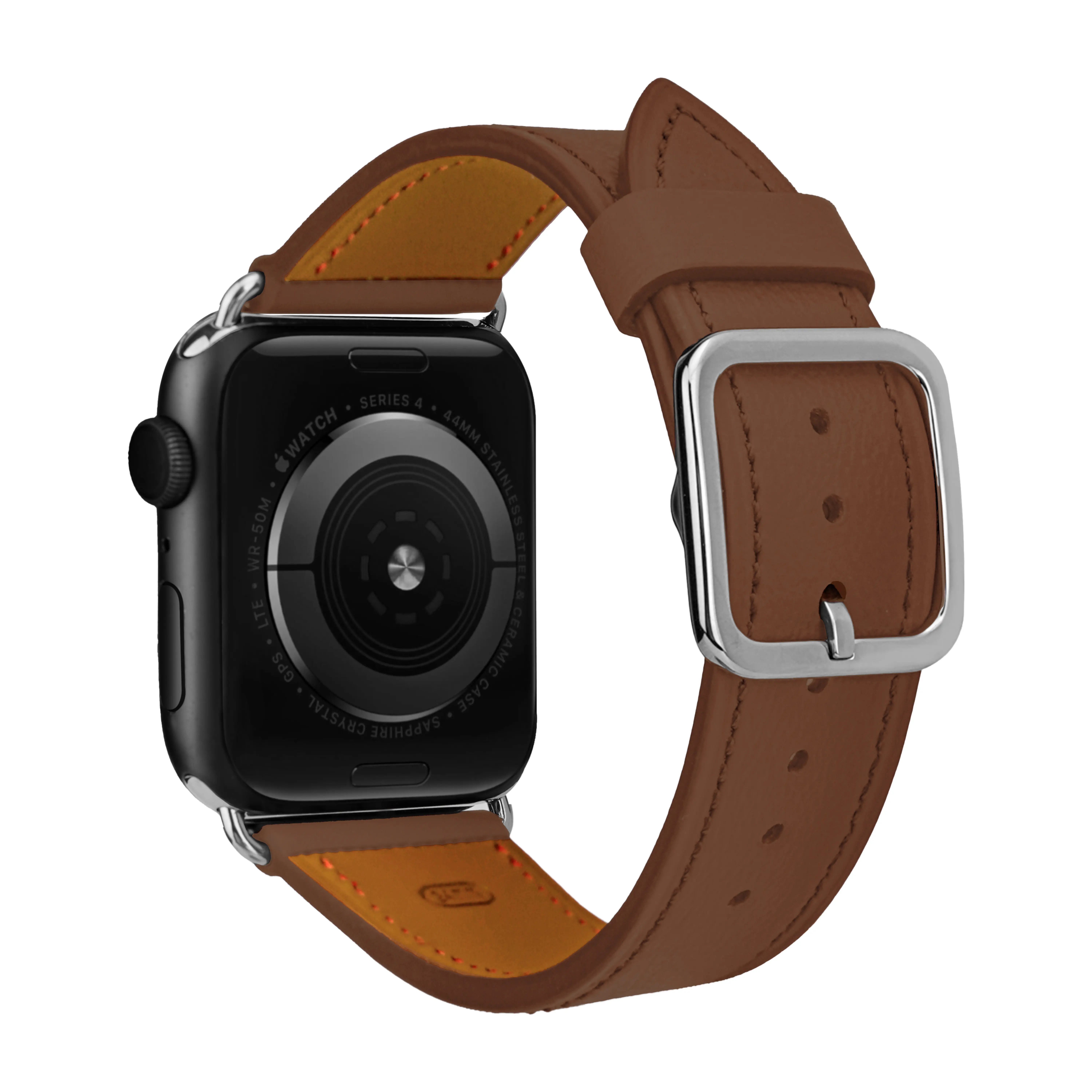 สายนาฬิกาหนังลูกวัวแฟชั่นสไตล์ใหม่สำหรับ iWatch 45มม. 49มม. สายนาฬิกาหนังแท้สำหรับ Apple