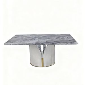 Muebles de Comedor de Mármol Natural Rectangular de Alta Gama, Estilo Italiano, Piedra de Jade <span class=keywords><strong>Cary</strong></span> Icite Importada, Lujo Ligero para el Hogar y Villas - Product Image 5