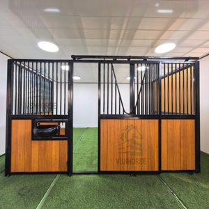 Lüks 12ft Galvanizli Çelik At Ahırı Özelleştirilmiş Açık Hava Yüksek Kaliteli Prefabrik At Barınağı Het Paard Satın Alın - Product Image 6