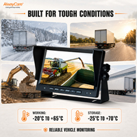 Moniteur TV LCD TFT Alwaycare 7 pouces avec caméra, double entrée CVBS, affichage inversé automatique, télécommande pour camions et bus
