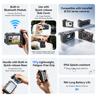 Poignée portable AMagisn pour kit DJI Grip avec fixation rapide pour accessoires de caméra sportive Insta360