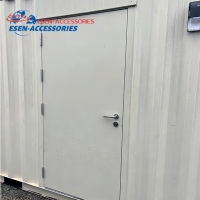 Porte de conteneur pré-assemblée en acier galvanisé ignifuge avec plaque d'égouttement extensible pour la modification de bureaux en conteneurs maritimes