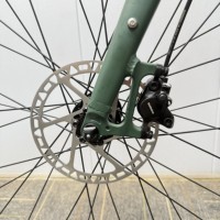 Vélo de route/gravel à cadre plat en alliage d'aluminium, 1x10 vitesses, fourche à frein à disque hydraulique, système de fixation rapide, pour trajets quotidiens