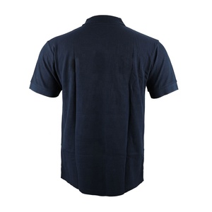 KMS T-shirt tactique de haute qualité en coton tricoté 100 %, manches courtes, bleu marine uni, écologique et infroissable, prêt à l'emploi - Product Image 3