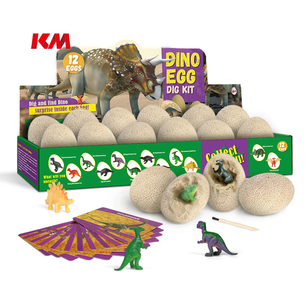 2022 Amazon New Product Design Creative Learning Children's Toy Diy Plastic Material Dig Toy For Kid Dino Egg Dig Kit 