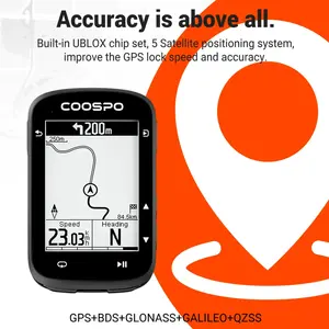 COOSPO CS500 Nuevo Modelo de Ciclocomputador con GPS y BLE ANT+, Velocímetro con Resistencia al Agua IPX7 y Pantalla de 2.5 Pulgadas para Ciclismo - Product Image 5