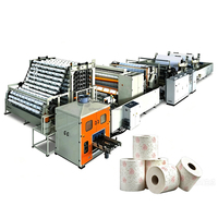 Máquina de laminación de rollos de papel higiénico de alta velocidad, máquina de rollos de papel higiénico impresa, línea de producción de estampado de toallas de papel para cocina