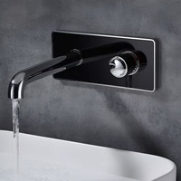 Robinet de lavabo mural électrique moderne et minimaliste avec capteur tactile et cartouche en céramique pour salles de bain domestiques