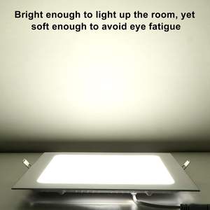 Panel de Luz LED al por Mayor de Fábrica, 6W 12W 18W 24W, Lámpara de Panel Redonda, Panel de Luz Cuadrado para Interiores - Product Image 2