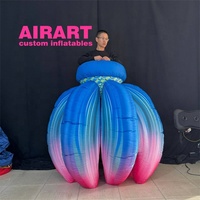Costumes gonflables personnalisés pour défilés, costumes de mascotte gonflables en forme de fleurs de dessin animé pour la marche
