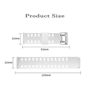 Bracelet CAOWTAN 20mm 22mm pour bracelet de montre Samsung galaxy <span class=keywords><strong>42mm</strong></span> 46mm gear s3 silicone transparent remplacement pour Huawei GT 2e honour - Product Image 4
