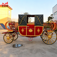 Calèche royale électrique de luxe personnalisée à vendre, calèche électrique sans chevaux 4 places, calèche touristique