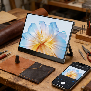 Monitor Portátil de 14 Pulgadas Full HD 1080P, Pantalla IPS, Diseño Ultra Delgado, Puerto Tipo C para Laptop, Monitor Portátil Inalámbrico de Doble Pantalla - Product Image 5