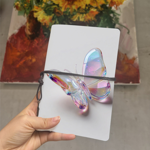Diario Vintage A6 con colgante de hoja Regalo ideal para jefes y líderes de empresas en aniversarios de trabajo con irides transparentes - Product Image 1