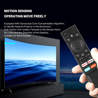 G22 Pro Air Mouse, Teclado y Ratón Inalámbricos 2.4G para Control Remoto de TV Box Android, Air Mouse con Aprendizaje IR y Voz, Batería AAA