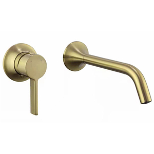 Prezzo di fabbrica semplice Design moderno bagno in ottone rubinetto a parete lavabo miscelatore acqua calda fredda rubinetti per Villa Hotel Project - Product Image 2